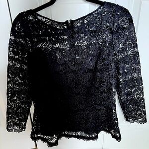 Black lace cocktail top.